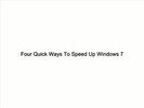 Thumbnail 4 Quick Ways To Speed Up Your Windows 7 - PLR Pack